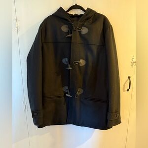 Banana Republic Black Pea Coat with Toggles